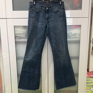 7 For All Mankind Dark Blue Flare Jeans